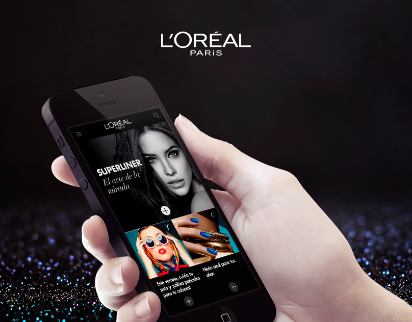 "L'Oreal Paris · Web móvil para España". A project by Jimena | Domestika